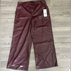 NYDJ Women’s Leather Deep Burgundy Dress Pants